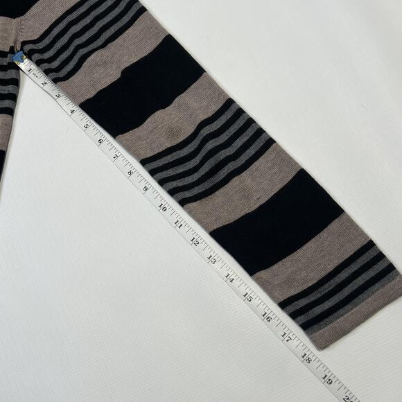 Laurie Felt Cardigan Sweater Womens Medium Striped Cashmere Blend Pockets Long - Picture 9 of 9